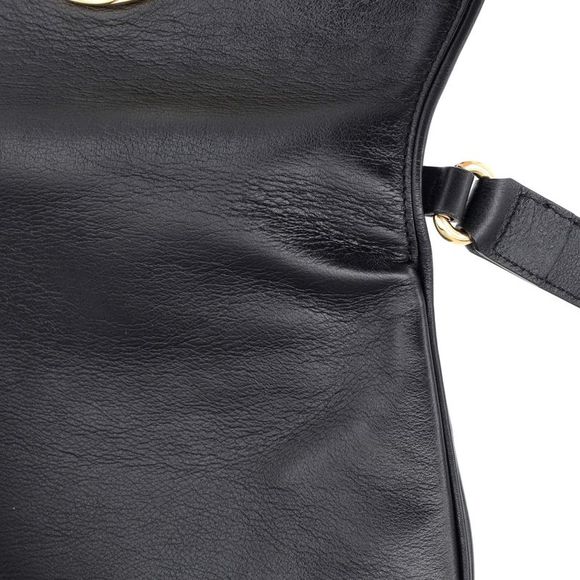 Gucci Blondie NM Chain Flap Bag Leather Small Black - Picture 7 of 8